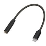 FABCORDZ Black Adapter Lightning Audio Adapter for Universal