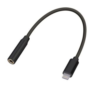 FABCORDZ Black Adapter Lightning Audio Adapter for Universal
