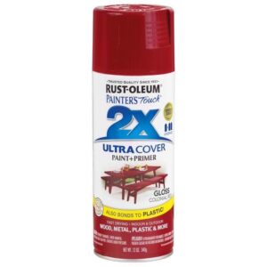 Rust-Oleum Painter’s Touch 2X Ultra Cover Gloss Colonial Red Paint+Primer Spray Paint 12 oz (Case of 6)