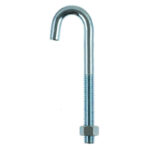 Hampton Small Zinc-Plated Silver Zinc 1.5625 in. L J-Bolt 325 lb 10-Pack