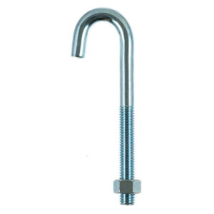 Hampton Small Zinc-Plated Silver Zinc 1.5625 in. L J-Bolt 325 lb 10-Pack