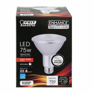 Feit Enhance PAR30 E26 (Medium) LED Bulb Bright White 75 Watt Equivalence