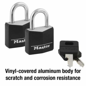 Master Lock 1 in H X 5/16 in W X 1-3/16 in L Steel Locking Padlock Keyed Alike - Image 3