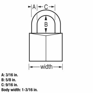 Master Lock 1 in H X 5/16 in W X 1-3/16 in L Steel Locking Padlock Keyed Alike - Image 5