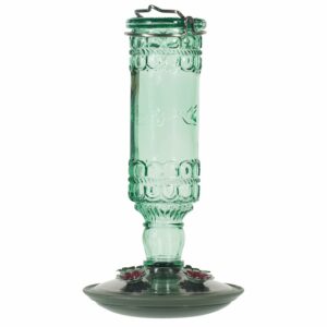 Perky-Pet Hummingbird 10 oz Glass/Metal Nectar Feeder 4 ports