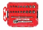 Craftsman 1/4 in. drive Metric and SAE 6 Point Socket and Ratchet Set 20 pc