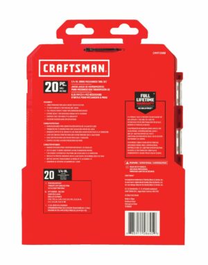Craftsman 1/4 in. drive Metric and SAE 6 Point Socket and Ratchet Set 20 pc - Image 4