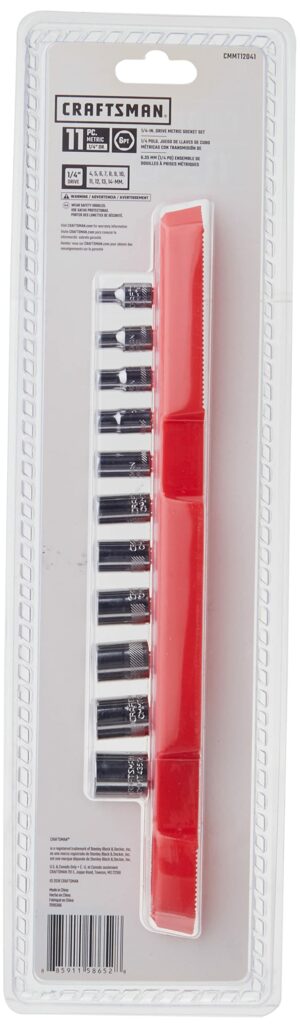 CRAFTSMAN Socket Set, Metric, 1/4-Inch Drive, 6-Point, 11-Piece - Image 3
