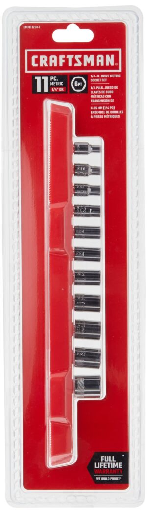 CRAFTSMAN Socket Set, Metric, 1/4-Inch Drive, 6-Point, 11-Piece - Image 2