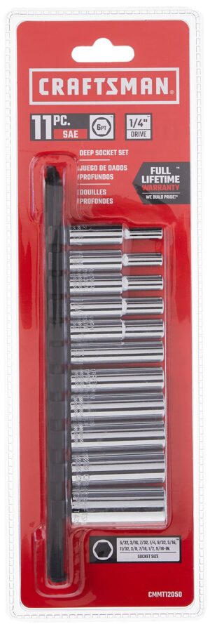 CRAFTSMAN Socket Set, SAE, 1/4-Inch Drive, 6-Point, 11-Piece - Image 4