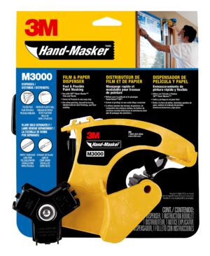 Scotch M3000 3M Hand Masked Tape Dispenser, Film & Tape, Yellow