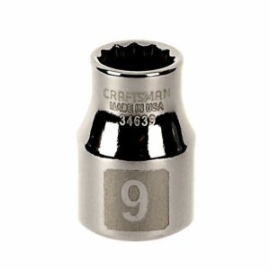 CRAFTSMAN 9mm Easy-To-Read Socket, 12 pt. STD, 3/8 in. drive USA