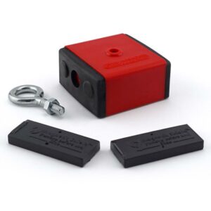 Magnet Source 2.375 in. L X 2.375 in. W Red Retrieving Magnet 100 lb. pull 07503 - Image 3