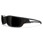 Edge Eyewear Kazbek XL Polarized Safety Glasses Smoke Lens Black Frame
