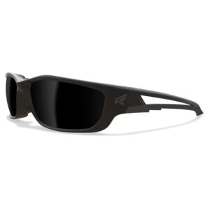 Edge Eyewear Kazbek XL Polarized Safety Glasses Smoke Lens Black Frame