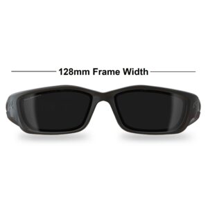 Edge Eyewear Kazbek XL Polarized Safety Glasses Smoke Lens Black Frame - Image 4