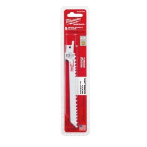Milwaukee Sawzall 6 in. Bi-Metal Wood cutting Reciprocating Saw Blade 4/6 TPI 5 pk - Image 2