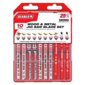 Diablo 0 in. T-Shank Wood & Metal Jig Saw Blade Set 10 pc DJT10S - Image 2