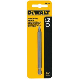 DeWalt Square Recess #2 X 3-1/2 in. L Power Bit Heat-Treated Steel