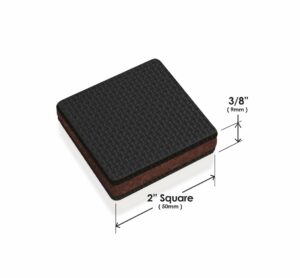 Slipstick GorillaPads Rubber Self Adhesive Gripper Pad Black Square 2 in. W X 2 in. L 8 pk - Image 6