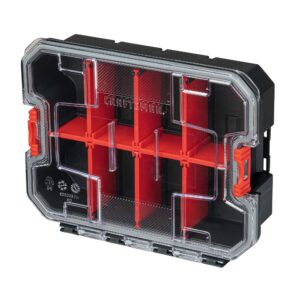 Craftsman VersaStack 7.5" W X 2.76" H Small Parts Bin 8 compartments Black/Red