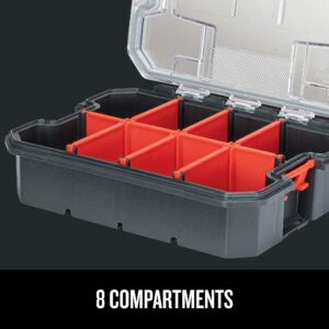 Craftsman VersaStack 7.5" W X 2.76" H Small Parts Bin 8 compartments Black/Red - Image 6