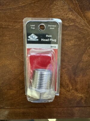 Smith-Cooper Hex Head Plug Stainless 304 3/4 “