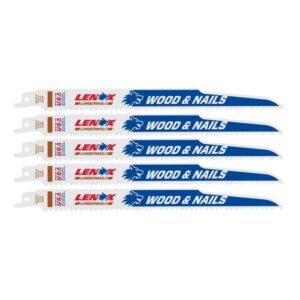LENOX LUMBERWOLF 9 in. Bi-Metal Reciprocating Saw Blade 6 TPI 5 pk