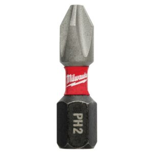 Milwaukee Shockwave Phillips #2 X 1 in. L Screwdriver Bit Steel 5 pk - Image 3