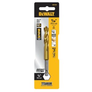 DeWalt Impact Ready 7/16 in. X 4 in. L Steel Drill Bit Quick-Change Hex Shank