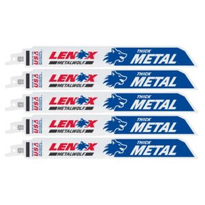 LENOX METALWOLF 9 in. Bi-Metal WAVE EDGE Reciprocating Saw Blade 14 TPI 5 pk