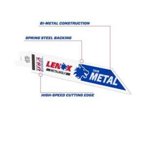 LENOX METALWOLF 6 in. Bi-Metal WAVE EDGE Reciprocating Saw Blade 24 TPI 5 pk - Image 2
