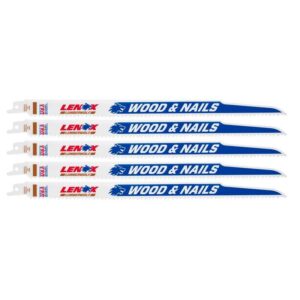 LENOX LUMBERWOLF 12 in. Bi-Metal Reciprocating Saw Blade 6 TPI 5 pk
