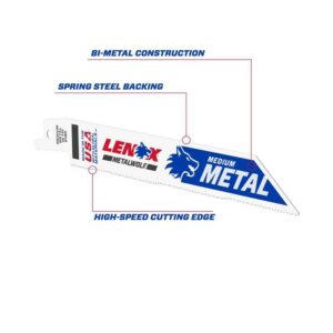 LENOX METALWOLF 6 in. Bi-Metal WAVE EDGE Reciprocating Saw Blade 18 TPI - Image 2