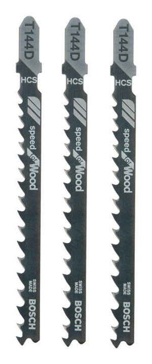 Bosch 4 in. High Carbon Steel T-Shank Side set and ground Jig Saw Blade 6 TPI 3 pk - Image 2
