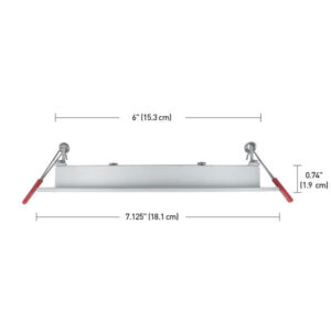 Globe Electric Ultra Slim Frost White 6 in. W Metal LED Canless Recessed Downlight 12 W - Image 2