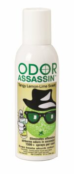 Odor Assassin Lemon Lime Scent Odor Control Spray 8 oz Liquid (Case of 3)