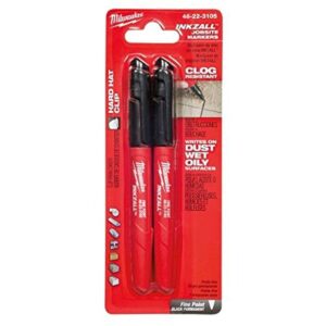 Milwaukee INKZALL Black Fine Tip Jobsite Marker 2 pk