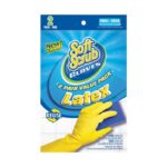 Soft Scrub Latex Cleaning Gloves Yellow Small