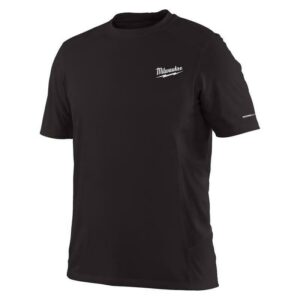 Milwaukee Workskin Short Sleeve Crew Black Lightweight Performance Tee Shirt 2XL