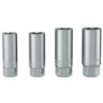 Craftsman 3/8 in. drive Metric and SAE 6 Pt Standard Spark Plug Socket Set 4 pc