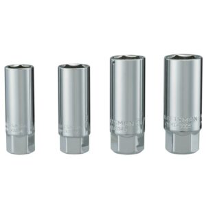 Craftsman 3/8 in. drive Metric and SAE 6 Pt Standard Spark Plug Socket Set 4 pc