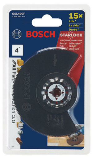BOSCH Starlock Oscillating Multi Tool Bi-Metal Segmented Saw Blade, 4" OSL400F - Image 2