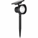 Living Accents Black Solar Powered 0.5 W LED Spotlight (Case of 12)