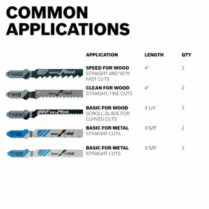 Bosch High Carbon Steel T-Shank Jig Saw Blade Set Assorted TPI 10 pk T5002 - Image 4