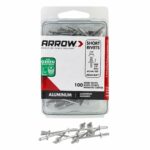 Arrow 1/8 in. D X 1/8 in. Aluminum Short Rivets Silver 100 pk