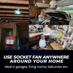 Bell & Howell 6 in. Matte White LED Indoor Socket Fanlight - Image 7