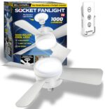 Bell & Howell 6 in. Matte White LED Indoor Socket Fanlight