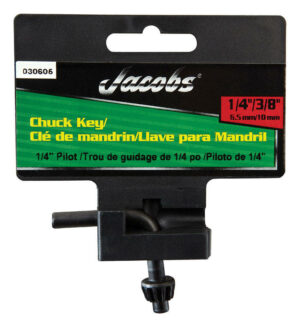 Jacobs 1/4 to 3/8 in. X 1/4 in. KGA Chuck Key L-Handle Steel 30605