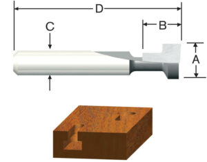Vermont American 3/8 in. D X 3/8 in. X 1 in. L Carbide Tipped Keyhole Router Bit - Image 2